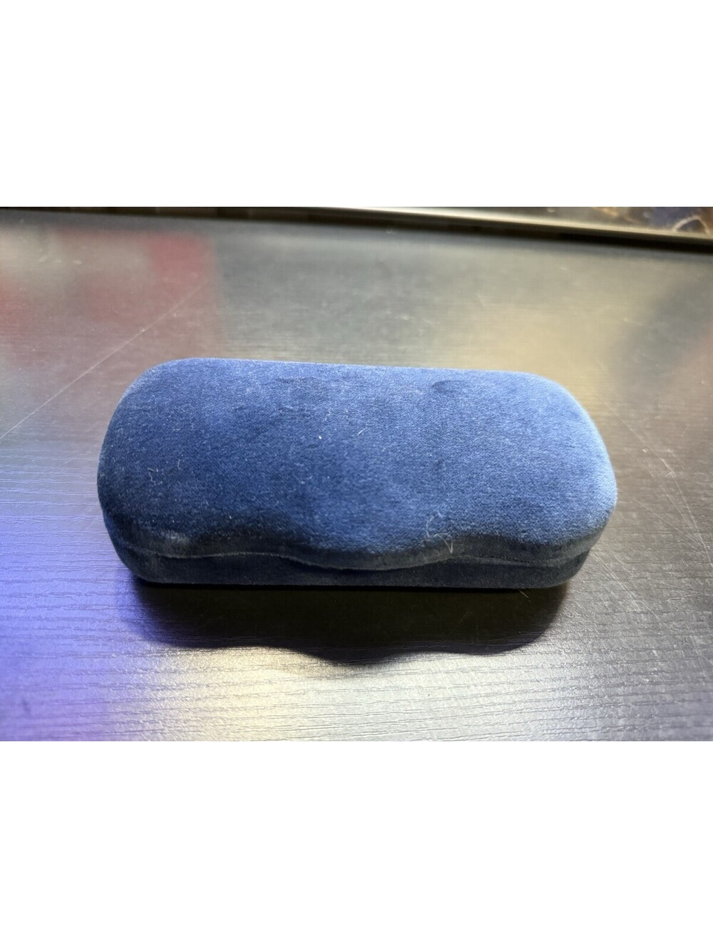 Gucci Blue Velvet Hard Shell Eyeglasses Sunglasses Case Red Interior
